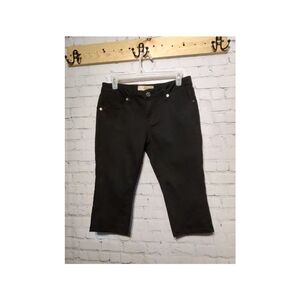 Hybrid knee length stretchy black long shorts 11*